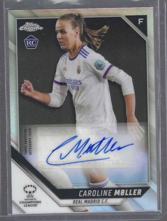 CAROLINE MOLLER 2021-22 TOPPS CHROME SILVER REFRACTOR ROOKIE AUTO RC #BA-CM
