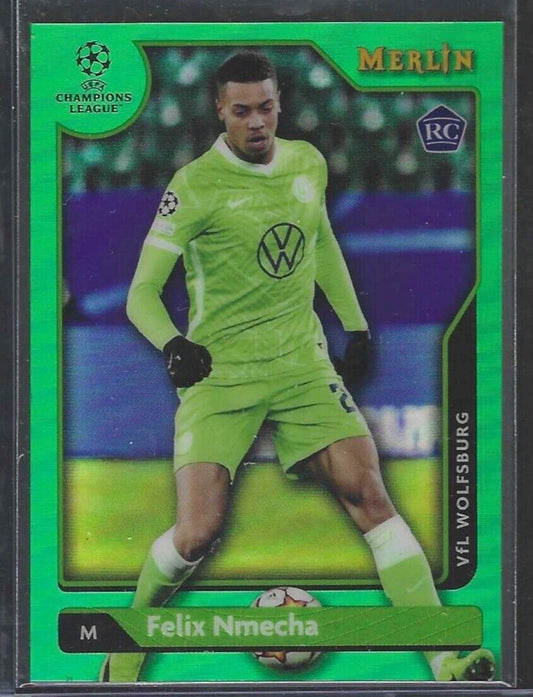 FELIX NMECHA 2021-22 TOPPS MERLIN GREEN REFRACTOR ROOKIE RC #D 19/99