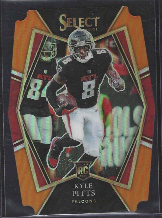 KYLE PITTS 2021 PANINI SELECT PREMIER LEVEL DIE CUT ORANGE PRIZM RC #D 038/249