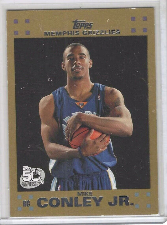 MIKE CONLEY JR 2007-08 TOPPS GOLD ROOKIE RC #D 0174/2007