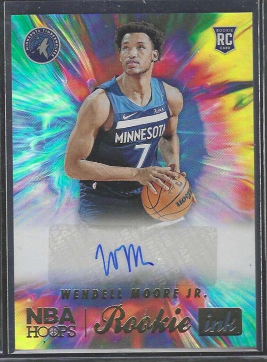 WENDELL MOORE JR 2022-23 PANINI NBA HOOPS ROOKIE INK AUTO RC #RI-WDM