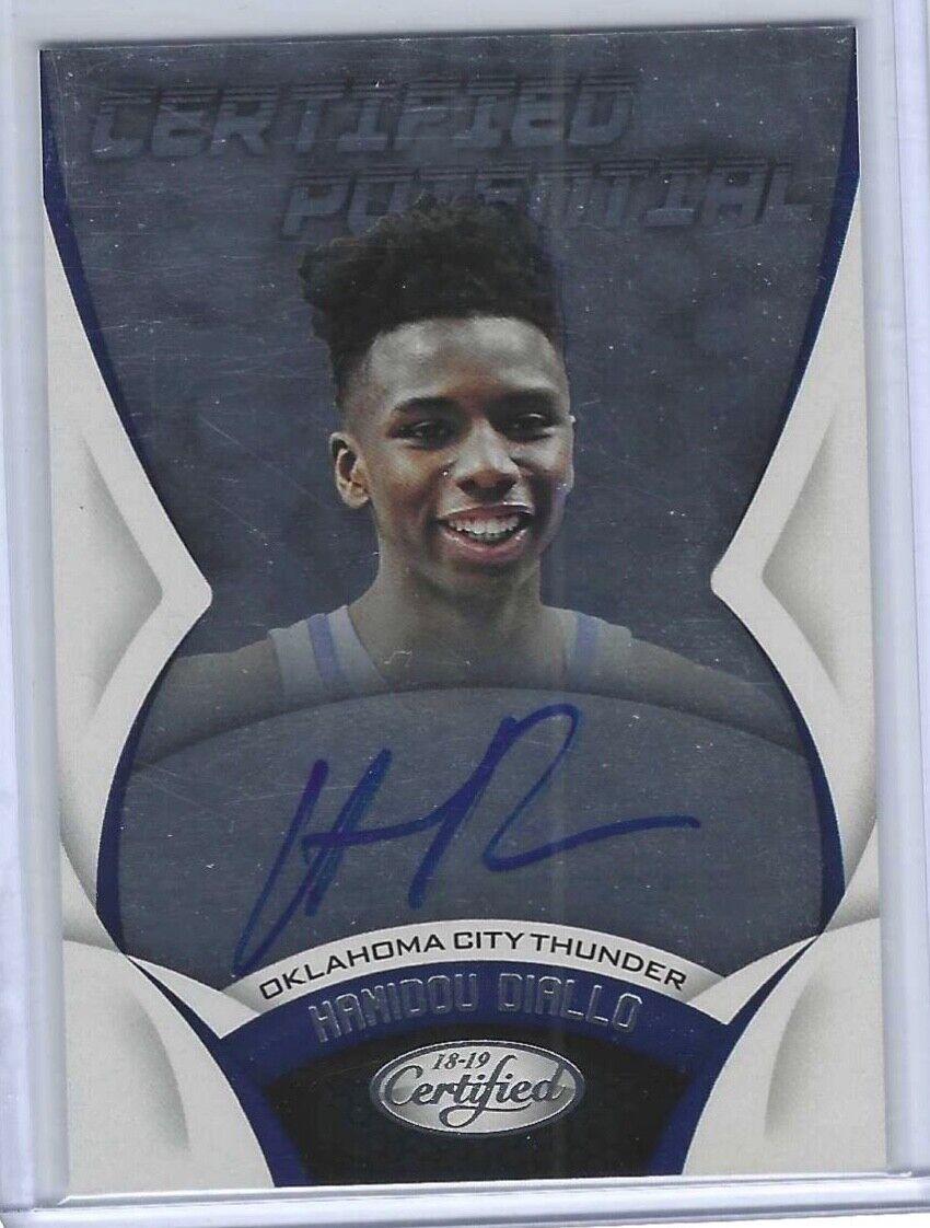 HAMIDOU DIALLO 2018-19 PANINI CERTIFIED POTENTIAL ROOKIE ON CARD AUTO RC #CP-HD