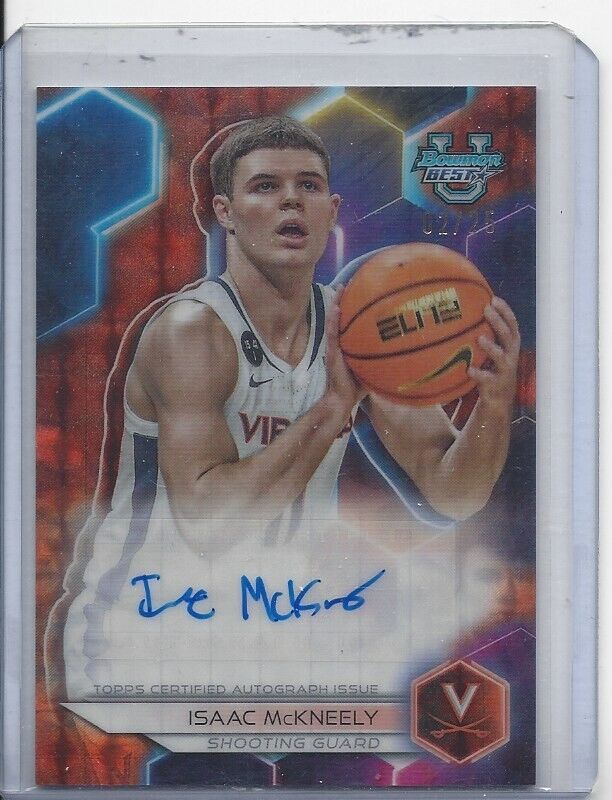 ISAAC MCKNEELY 2023 BOWMAN'S BEST UNIVERSITY ORANGE GEOMETRIC REFRACTOR AUTO /25