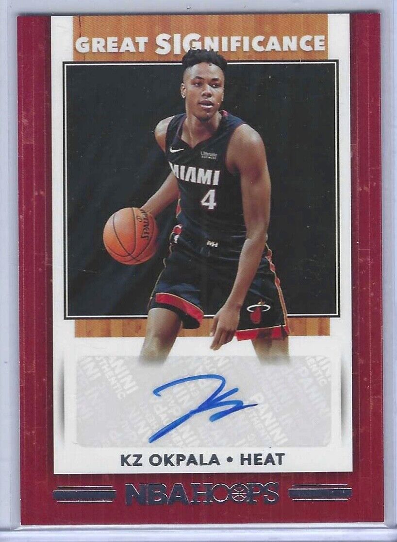 KZ OKPALA 2019-20 PANINI NBA HOOPS GREAT SIGNIFICANCE ROOKIE AUTO RC #GS-KZO