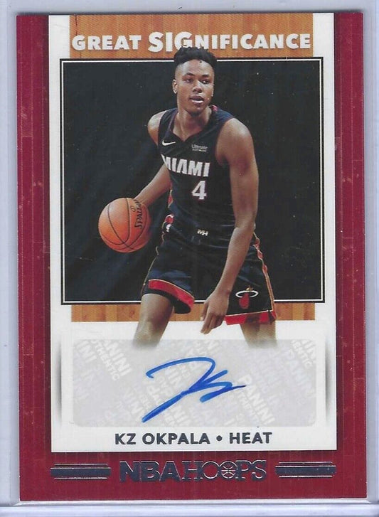 KZ OKPALA 2019-20 PANINI NBA HOOPS GREAT SIGNIFICANCE ROOKIE AUTO RC #GS-KZO