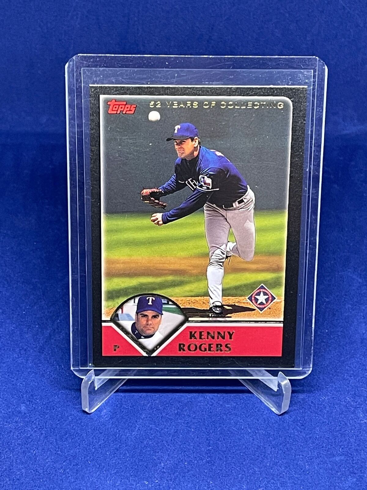 KENNY ROGERS 2002 TOPPS BLACK 52 YEARS OF COLLECTING #D 28/52