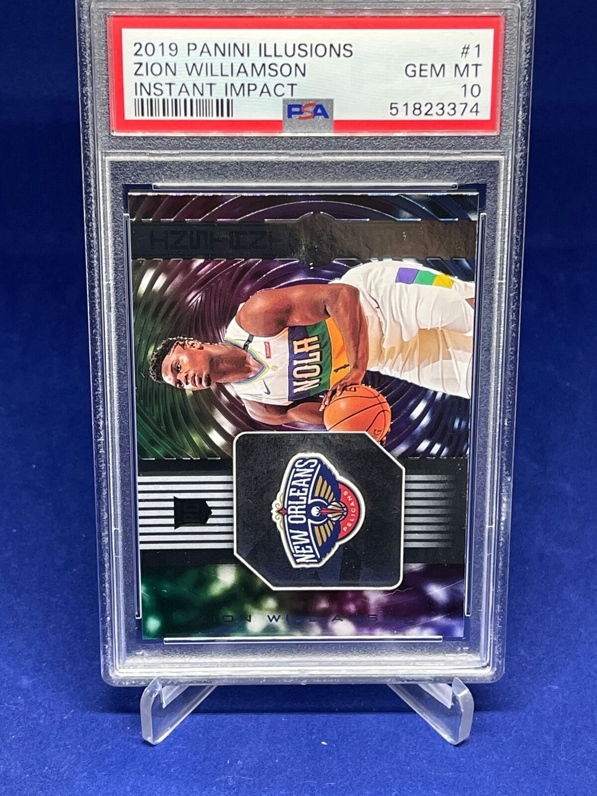 ZION WILLIAMSON 2019-20 PANINI ILLUSIONS INSTANT IMPACT ROOKIE RC #1 PSA 10