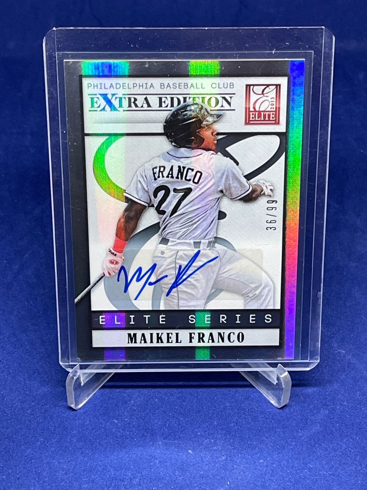 MAIKEL FRANCO 2013 PANINI ELITE SERIES EXTRA EDITION ON CARD AUTO #D 36/99