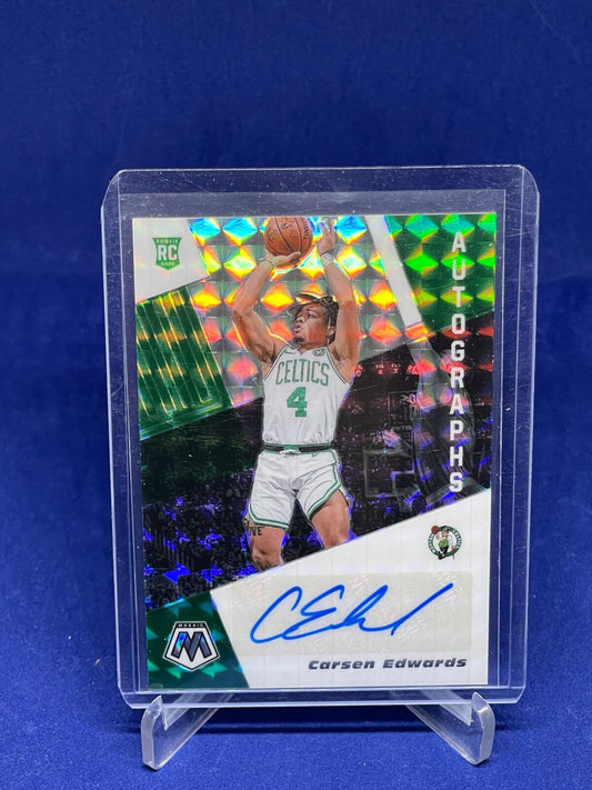 CARSEN EDWARDS 2019-20 PANINI MOSAIC PRIZM AUTO ROOKIE RC