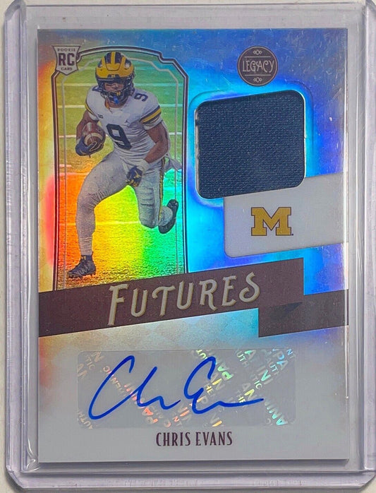 CHRIS EVANS 2021 PANINI LEGACY FUTURES JERSEY AUTO ROOKIE RC #D 243/399