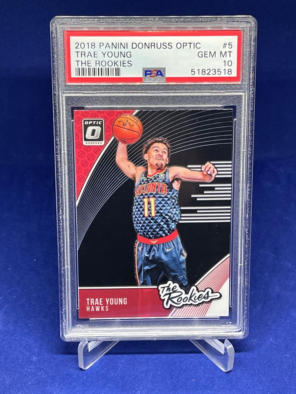 TRAE YOUNG 2018-19 PANINI DONRUSS OPTIC THE ROOKIES RC #5 PSA 10 GEM MINT