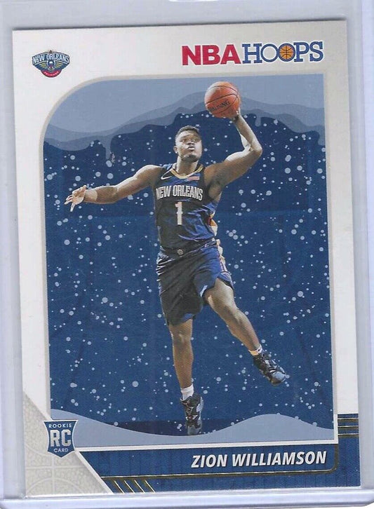 ZION WILLIAMSON 2019 PANINI NBA HOOPS HOLIDAY WINTER ROOKIE RC #258
