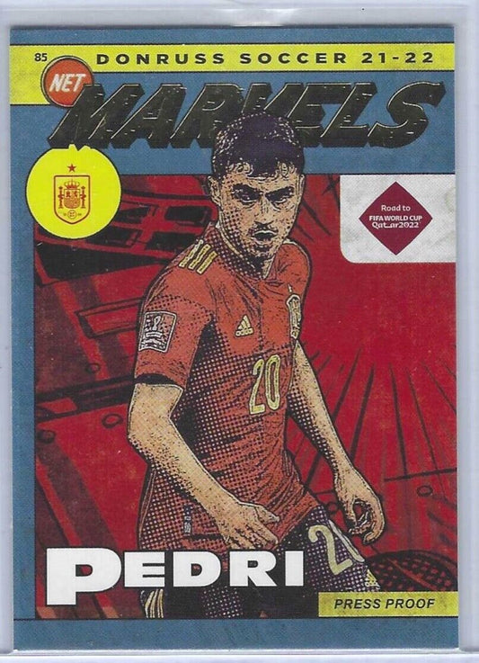 PEDRI 2021-22 PANINI DONRUSS NET MARVELS PRESS PROOF GOLD #15
