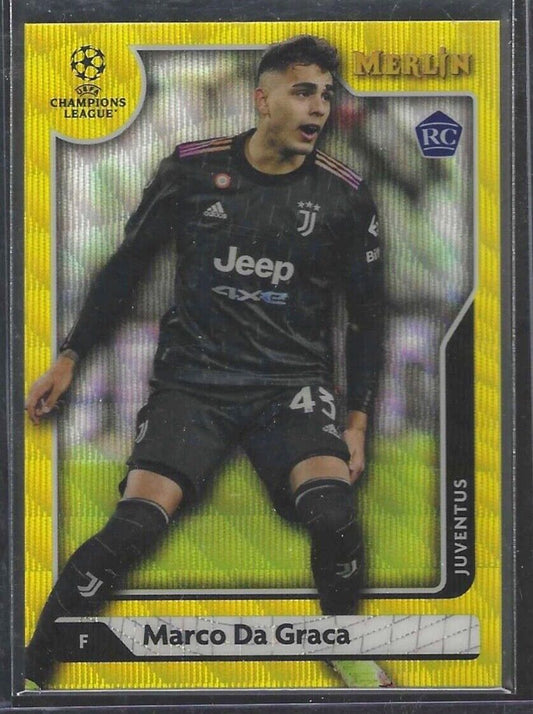MARCO DA GRACA 2021-22 TOPPS MERLIN YELLOW WAVE REFRACTOR RC #D 090/225