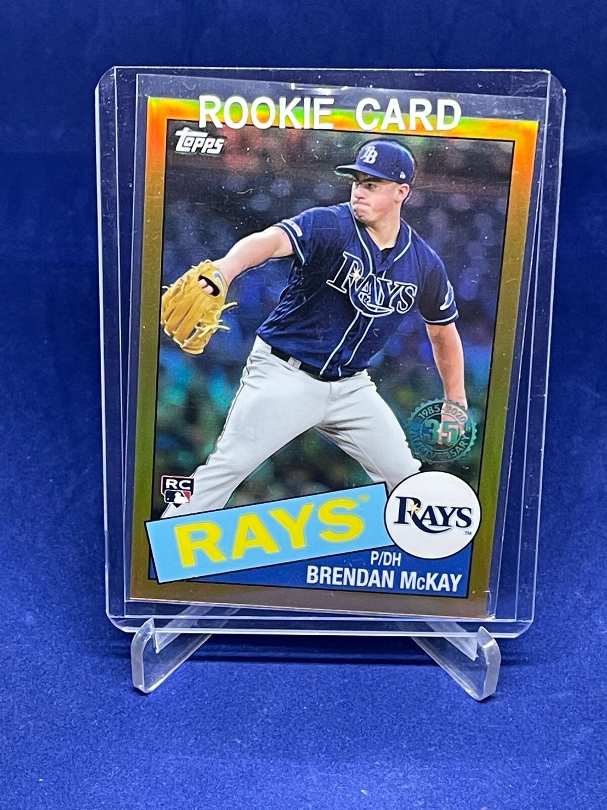 BRENDAN MCKAY 2020 TOPPS CHROME 1985 GOLD REFRACTOR ROOKIE RC #D 8/50