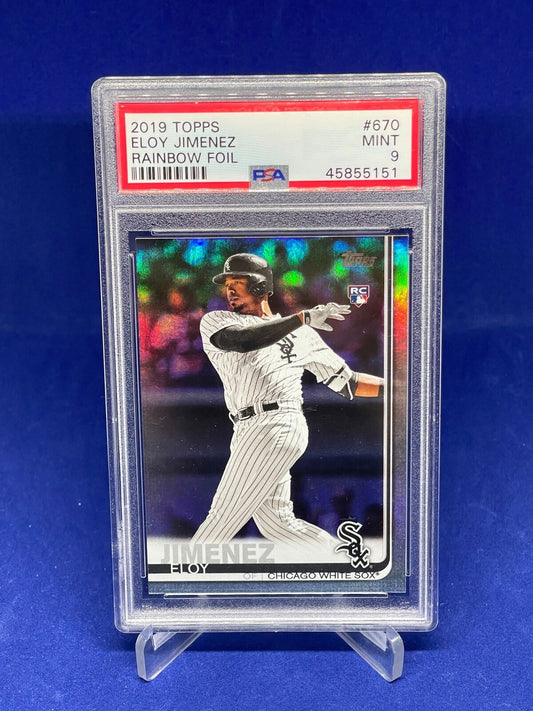 ELOY JIMENEZ 2019 TOPPS RAINBOW SILVER FOIL ROOKIE RC #670 PSA 9 MINT