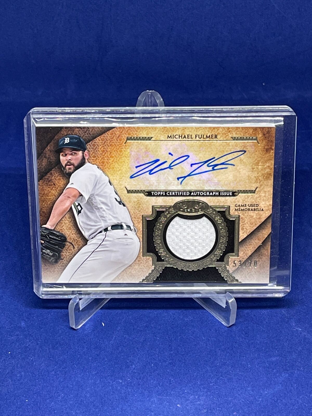 MICHAEL FULMER 2017 TOPPS TIER ONE JERSEY AUTO #D 53/70