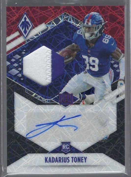 KADARIUS TONEY 2021 PANINI PHOENIX BLACK RED LAZER RPA ROOKIE PATCH AUTO RC SSP