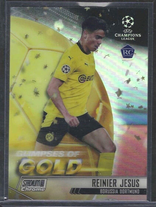 REINIER JESUS 2021-22 TOPPS STADIUM CLUB CHROME UEFA GLIMPSES OF GOLD RC #GG-RJ
