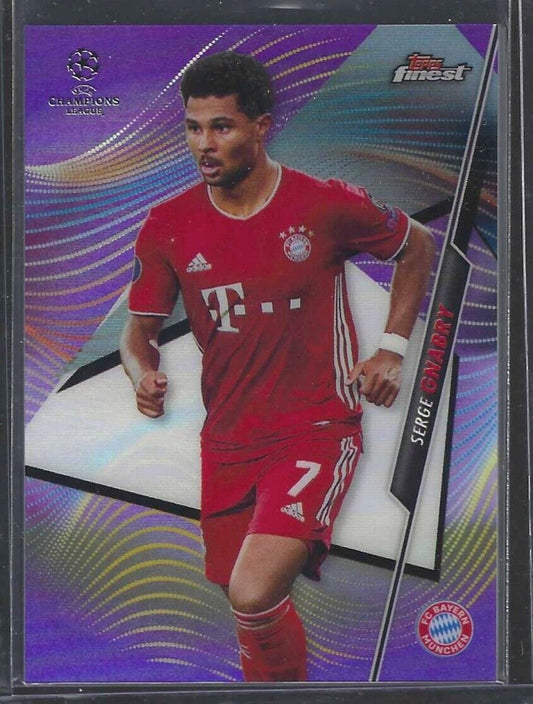 SERGE GNABRY 2020-21 TOPPS FINEST PURPLE REFRACTOR #D /250