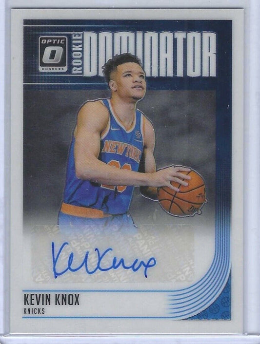 KEVIN KNOX 2018-19 PANINI DONRUSS OPTIC ROOKIE DOMINATOR AUTO RC #D 03/50