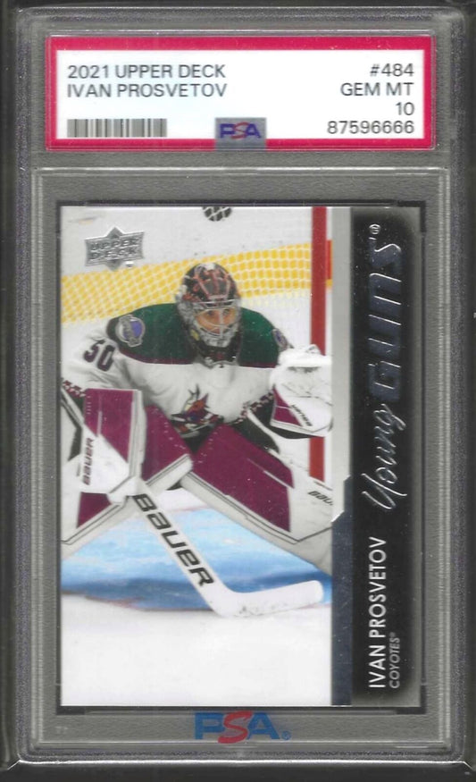 IVAN PROSVETOV 2021 UPPER DECK UD YOUNG GUNS ROOKIE RC PSA 10 GEM MINT #484