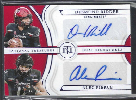DESMOND RIDDER ALEC PIERCE 2022 NATIONAL TREASURES DUAL AUTO RC #D 59/75