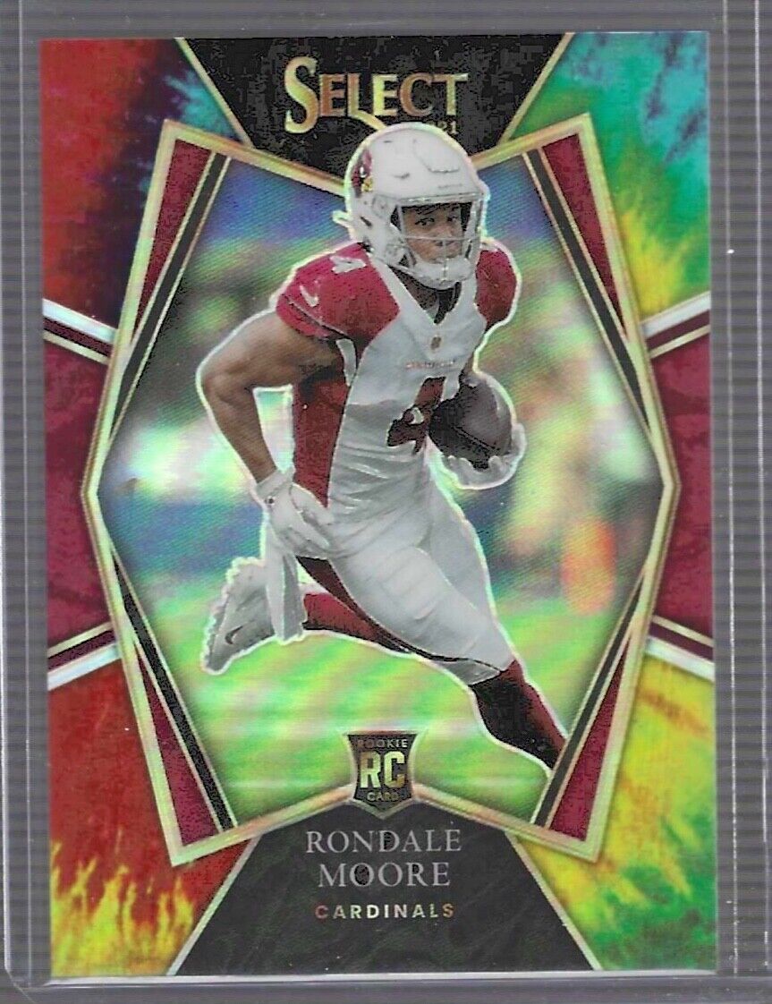 RONDALE MOORE 2021 PANINI SELECT PREMIER TIE DYE PRIZM ROOKIE RC #D 22/25