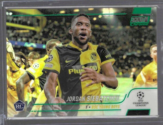 JORDAN SIEBATCHEU 2021-22 TOPPS STADIUM CLUB CHROME GREEN REFRACTOR RC #D 65/150