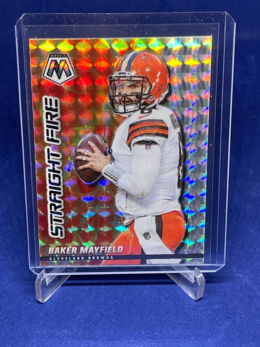 BAKER MAYFIELD 2021 PANINI MOSAIC STRAIGHT FIRE MOSAIC PRIZM SP