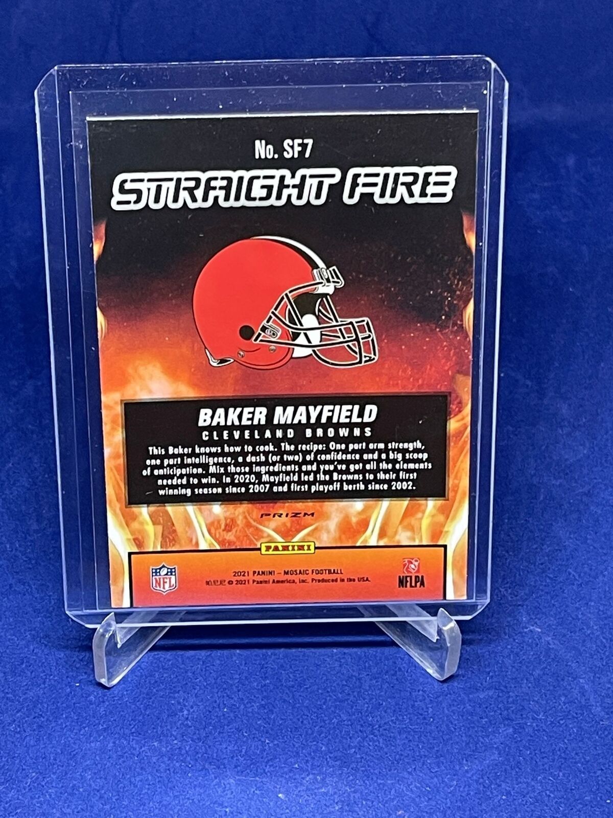 BAKER MAYFIELD 2021 PANINI MOSAIC STRAIGHT FIRE MOSAIC PRIZM SP