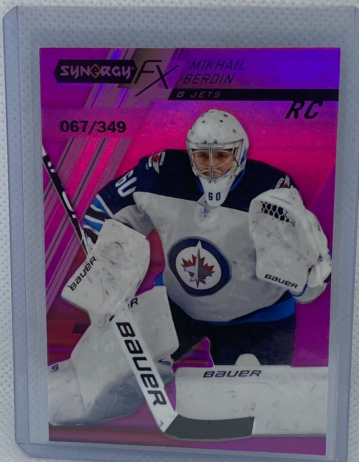 MIKHAIL BERDIN 2020-21 UPPER DECK SYNERGY FX PURPLE RC #D 67/349