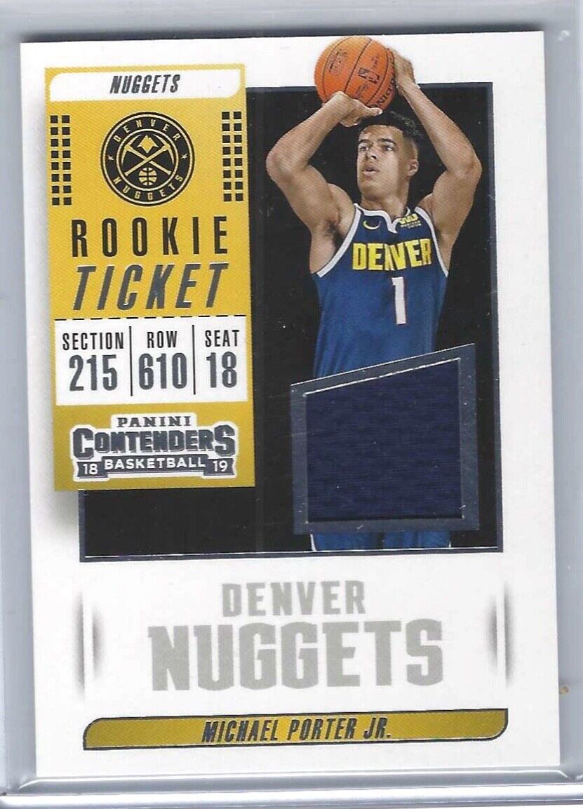 MICHAEL PORTER JR 2018-19 PANINI CONTENDERS ROOKIE TICKET PATCH RC #RT-MPJ