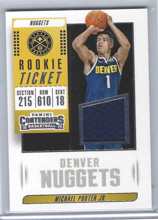 MICHAEL PORTER JR 2018-19 PANINI CONTENDERS ROOKIE TICKET PATCH RC #RT-MPJ