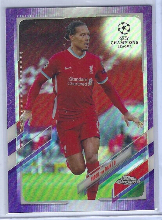 VIRGIL VAN DIJK 2020-21 TOPPS CHROME UEFA CHAMPIONS PURPLE REFRACTOR #D 117/250