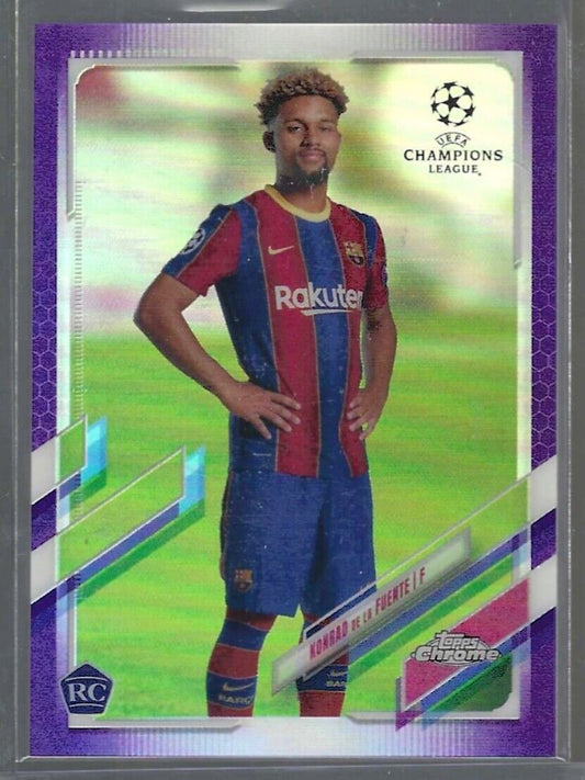 KONRAD DE LA FUENTE 2020-21 TOPPS CHROME PURPLE REFRACTOR ROOKIE RC #D 189/250