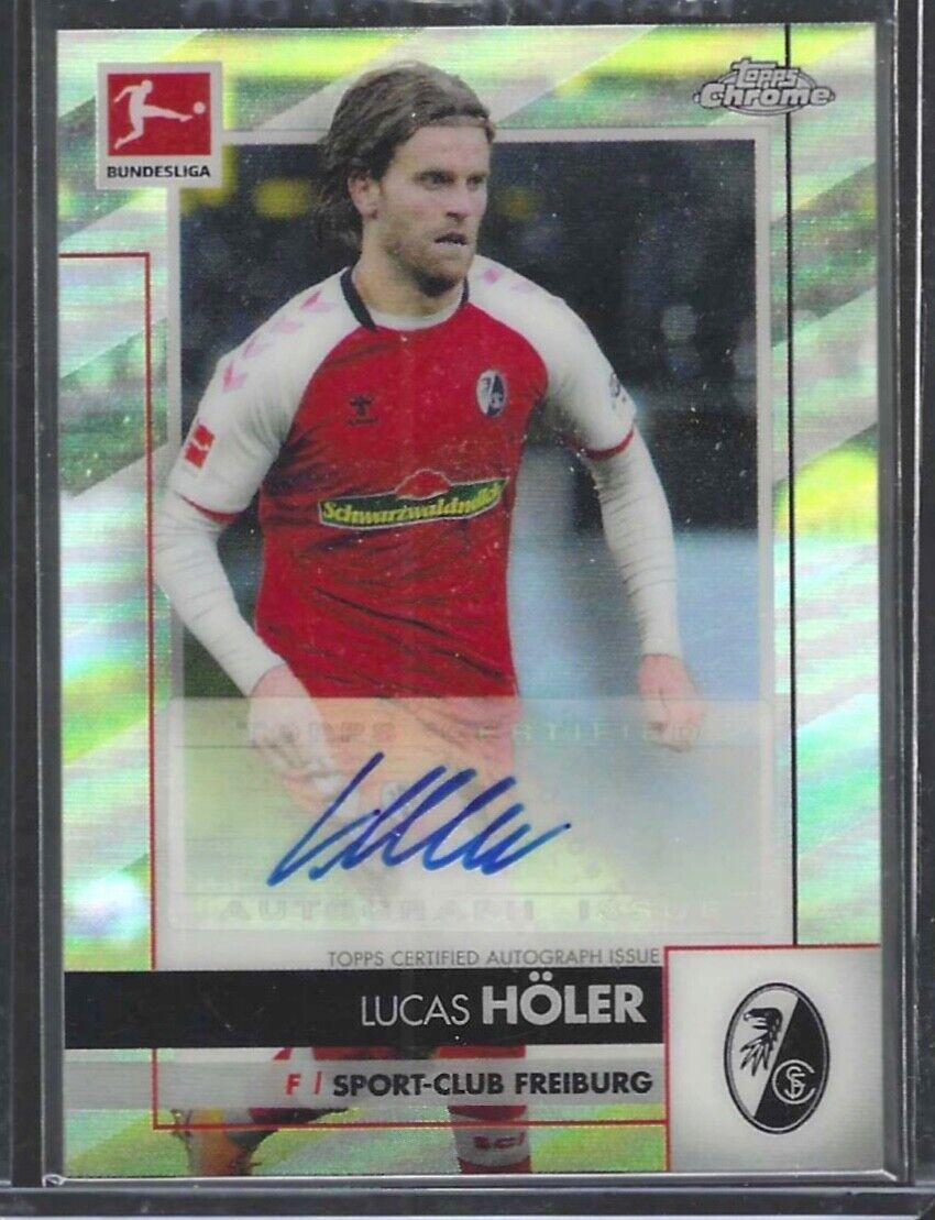 LUCAS HOLER 2020-21 TOPPS CHROME BUNDESLIGA SILVER REFRACTOR AUTO RC #BCA-LHO