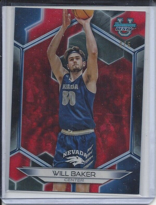 WILL BAKER 2023 BOWMANS BEST RED LAVA REFRACTOR #D 4/5