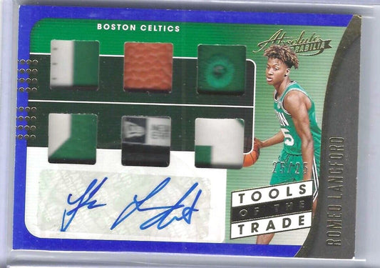 ROMEO LANGFORD 2019-20 PANINI ABSOLUTE TOOLS TRADE SIX TAG PATCH AUTO RC #D /25
