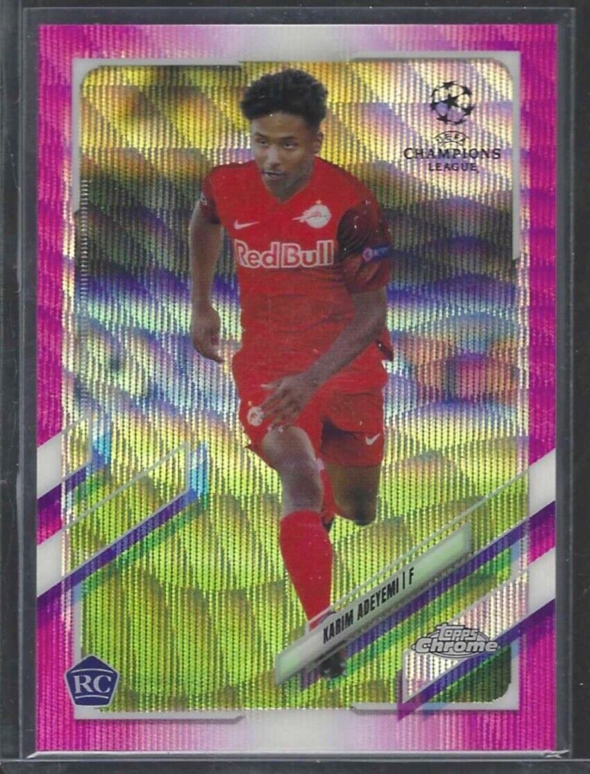 KARIM ADEYEMI 2020-21 TOPPS CHROME PINK X-FRACTOR REFRACTOR ROOKIE RC #99