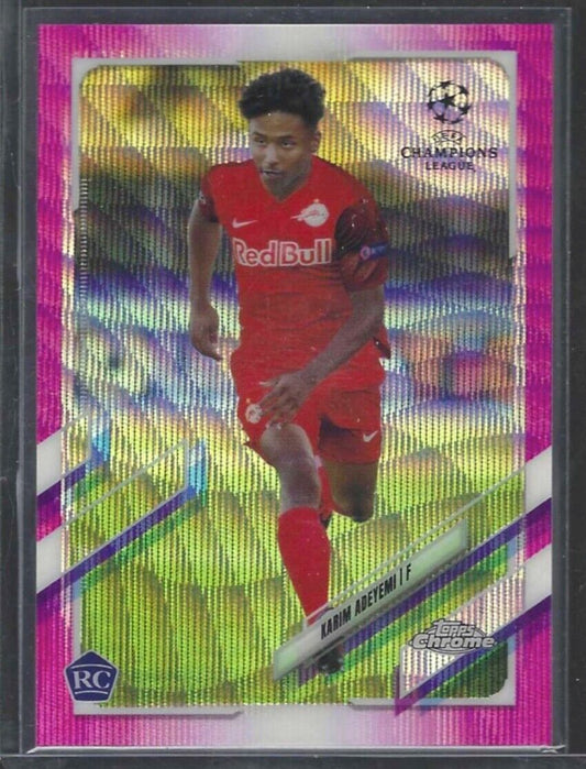 KARIM ADEYEMI 2020-21 TOPPS CHROME PINK X-FRACTOR REFRACTOR ROOKIE RC #99