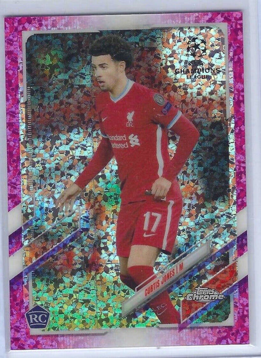 CURTIS JONES 2020-21 TOPPS CHROME PINK SPECKLE MINI DIAMOND REFRACTOR RC #D /175