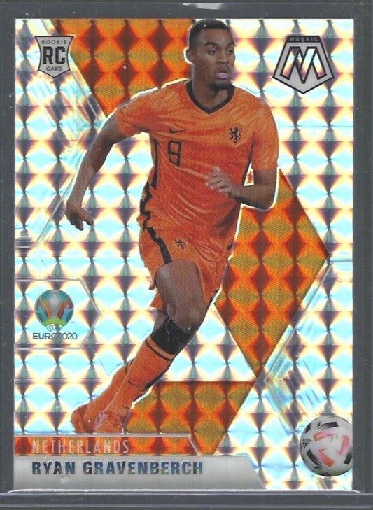 RYAN GRAVENBERCH 2020-21 PANINI MOSAIC UEFA SILVER MOSAIC PRIZM ROOKIE RC #148