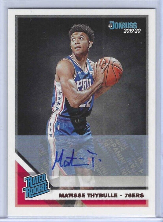 MATISSE THYBULLE 2019-20 PANINI DONRUSS RATED ROOKIE AUTO RC #219