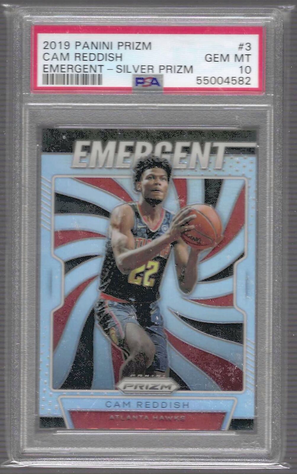 CAM REDDISH 2019 PANINI PRIZM EMERGENT SILVER PRIZM RC PSA 10 GEM MINT