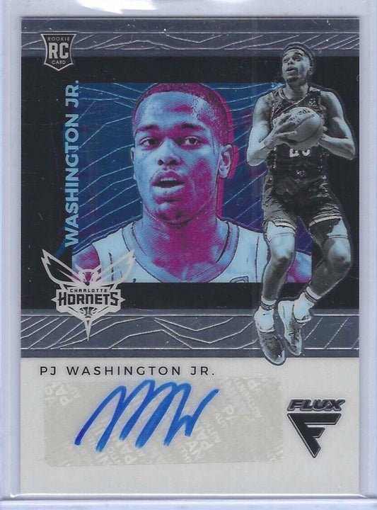 PJ WASHINGTON JR 2019-20 PANINI FLUX ROOKIE AUTO RC #D 90/99