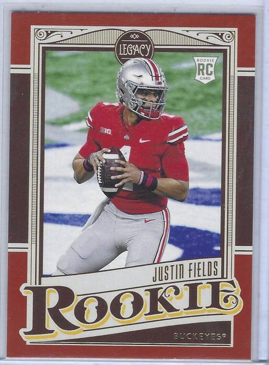 JUSTIN FIELDS 2021 PANINI LEGACY RED RC #D 124/299