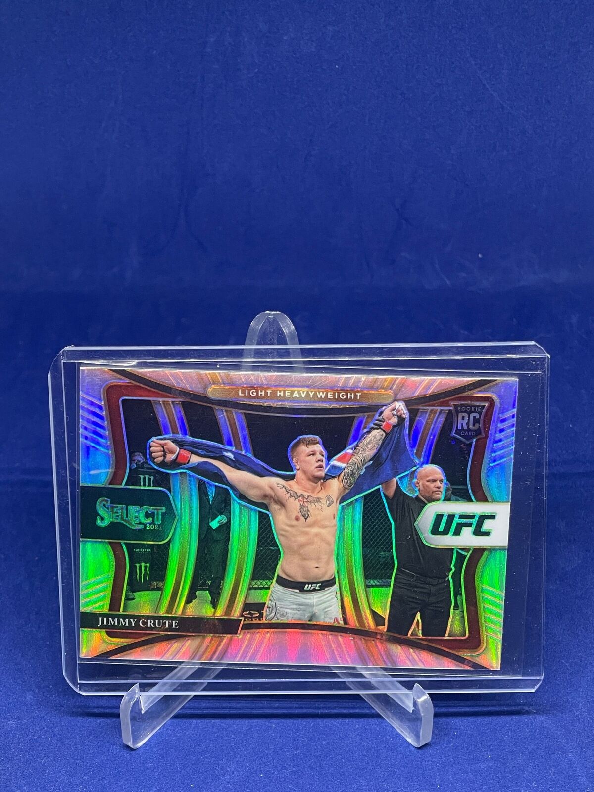 JIMMY CRUTE 2021 PANINI SELECT UFC PREMIER LEVEL SILVER PRIZM ROOKIE RC #126