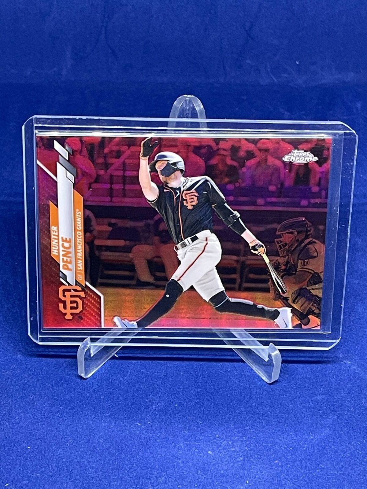 HUNTER PENCE 2020 TOPPS CHROME RED REFRACTOR #D 7/25