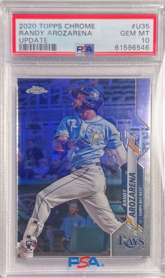 RANDY AROZARENA 2020 TOPPS CHROME UPDATE ROOKIE RC #U35 PSA 10 GEM MINT